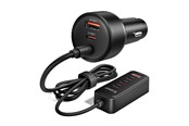Mobiel - Adapters & Opladers - ORICO ChargeClip 108W Car Charger 2x USB-A + 4x USB-C with Clip - Black - CC-90-2A4C-BK-EP-HU