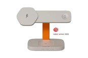 Mobiel - Adapters & Opladers - Canyon Hexagon 3-in-1 draadloze oplader 15W, grijs/oran - CNS-WCS310LGOR