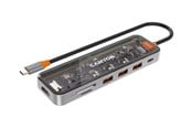 USB hub - Canyon DS-13 7-in-1 USB-C hub 4K, Grijs USB hub - Grijs - CNS-TDS13