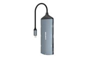 USB hub - Canyon DS-15 8-in-1 USB-C-hub 4K, donkergrijs USB hub - Grijs - CNS-TDS15