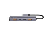 USB hub - Canyon DS-18 5-in-1 USB-C-hub, grijs USB hub - 5 - USB 3.0 - Grijs - CNS-TDS18