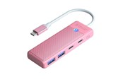 USB hub - ORICO PAPW2AC-C3-C3 USB Hub 4-port 2x USB-A 3.0 1x USB-C 3.0 with USB-C PD 100W charging 0.15m - pink USB hub - 4 - USB 3.0 - Roze - PAPW2AC-C3-015-PK-EP