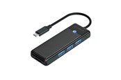 USB hub - ORICO PAPW3AT-C3 USB Hub 4-port 3x USB-A 3.0 with microSD/SD card reader 1 m - black USB hub - 4 - USB 3.0 - Zwart - PAPW3AT-C3-10-BK-EP