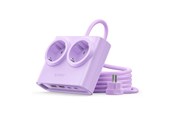 Voedingskabel (extern) - ORICO PDC25 25W 6in1 Power Strip 2x AC + 2x USB-A + 2x USB-C - Purple - PDC25-2A2U2C-EU-PU-EP-HU
