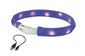 Honden - Nobby LED halsbånd wide VISIBLE L Blå - L77028