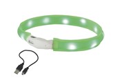 Honden - Nobby LED halsbånd wide VISIBLE L Grøn - L77025
