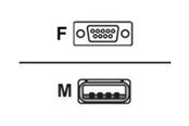 Parallelle / seriële kabel - Honeywell - serial / power cable - USB to DB-9 - 3 m - CBL-500-300-S00-09