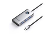 USB hub - ORICO PW11 6in1 USB-C Docking Station 3x USB-A 3.0 1x USB-C PD 100W 1x HDMI 4K 30Hz 1x RJ45 2.5G Ethernet - Gray USB hub - 6 - USB 3.0 - Grijs - PW11-6P25R-GY-BP