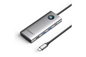 USB hub - ORICO PW11 8in1 USB-C Docking Station 2x USB-A 3.0 1x USB-A 2.0 1x USB-C 3.0 1x USB-C PD 100W 1x HDMI 4K 60Hz 1x VGA 1080P 60Hz 1x RJ45 Gigabit Ethernet - Gray USB hub - 8 - USB 3.0 - Grijs - PW11-8PC-GY-BP