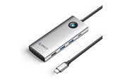 USB hub - ORICO PW11 8in1 USB-C Docking Station 2x USB-A 3.0 1x USB-A 2.0 1x USB-C 3.0 1x USB-C PD 100W 1x HDMI 4K 60Hz 1x VGA 1080P 60Hz 1x RJ45 Gigabit Ethernet - Silver USB hub - 8 - USB 3.0 - Zilver - PW11-8PC-SV-EP