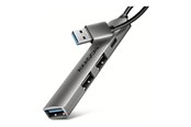 USB hub - AXAGON - hub - 4 poorten USB hub - 4 - Zilver - HUE-STA