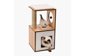 Katten - Catit Vesper V-box Small Walnoot 37 x 37 x 72,5 cm - 022517520758