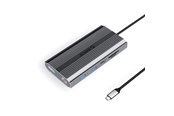 USB hub - ORICO XDR 12in1 USB-C Docking Station USB-A USB-C 2x HDMI 4K 60Hz DisplayPort 4K 60Hz RJ45 Gigabit PD 100W SD and microSD Card Reader - Gray USB hub - 12 - USB 3.1 - Grijs - XDR-X33-GY-BP