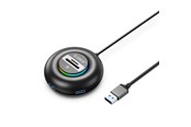 USB hub - ORICO YXR5-U3 RGB USB Hub 4-Port USB-A 3.0 with SD and microSD Card Reader 0.3m - Black USB hub - 4 - USB 3.0 - Zwart - YXR5-U3-03-BK-BP