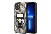 Mobiel - Covers & Cases - Karl Lagerfeld Flower Ikonik Karl case for iPhone 13 mini - gray - 3666339049447