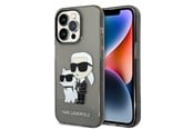Mobiel - Covers & Cases - Karl Lagerfeld Glitter Karl&Choupette case for iPhone 14 Pro - black - 3666339087227