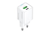Mobiel - Adapters & Opladers - Wozinsky WWC-35W GaN USB-A + USB-C wandoplader - Wit - 5907769388033