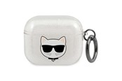 Mobiel - Overige accessoires - Karl Lagerfeld Glitter Choupette case for AirPods 3 - silver - 3666339009151