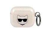 Mobiel - Overige accessoires - Karl Lagerfeld Glitter Choupette Case for AirPods 3 - Gold - 3666339009212