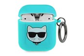 Mobiel - Overige accessoires - Karl Lagerfeld Choupette Case for AirPods 1/2 - Blue - 3666339009250