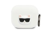 Mobiel - Overige accessoires - Karl Lagerfeld Silicone Choupette Case for AirPods 3 - White - 3666339009373