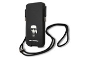 Mobiel - Covers & Cases - Karl Lagerfeld Saffiano Ikonik Karl 6.1'' handbag - black - 3666339018719