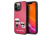 Mobiel - Covers & Cases - Karl Lagerfeld Ikonik Karl&Choupette Case for iPhone 13 Pro / iPhone 13 - Fuchsia - 3666339027278