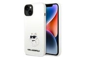Mobiel - Covers & Cases - Karl Lagerfeld Silicone Choupette case for iPhone 14 Plus - white - 3666339086770