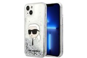 Mobiel - Covers & Cases - Karl Lagerfeld KLHCP14MLNKHCH iPhone 14 Plus 6.7" silver/silver hardcase Glitter Karl Head - 3666339086855