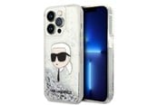 Mobiel - Covers & Cases - Karl Lagerfeld KLHCP14LLNKHCH iPhone 14 Pro 6.1" silver/silver hardcase Glitter Karl Head - 3666339086862