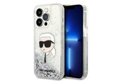 Mobiel - Covers & Cases - Karl Lagerfeld Glitter Karl's Head case for iPhone 14 Pro Max - silver - 3666339086879