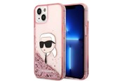 Mobiel - Covers & Cases - Karl Lagerfeld Glitter Karl's Head case for iPhone 14 Plus - pink - 3666339086893