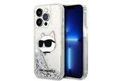 Mobiel - Covers & Cases - Karl Lagerfeld KLHCP14LLNHCCS iPhone 14 Pro 6.1" silver/silver hardcase Glitter Choupette Head - 3666339086947