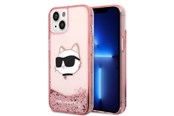 Mobiel - Covers & Cases - Karl Lagerfeld Glitter Choupette Head case for iPhone 14 Plus - pink - KLHCP14MLNCHCP
