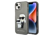 Mobiel - Covers & Cases - Karl Lagerfeld Glitter Karl&Choupette case for iPhone 14 Plus - black - 3666339087210