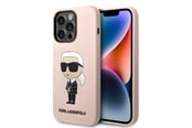 Mobiel - Covers & Cases - Karl Lagerfeld Silicone Ikonik MagSafe case for iPhone 14 Pro - pink - 3666339087661