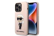 Mobiel - Covers & Cases - Karl Lagerfeld Silicone Ikonik MagSafe case for iPhone 14 Pro Max - pink - 3666339087678