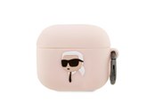 Mobiel - Overige accessoires - Karl Lagerfeld KLA3RUNIKP AirPods 3 cover pink/pink Silicone Karl Head 3D - 3666339087883