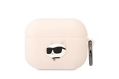 Mobiel - Overige accessoires - Karl Lagerfeld KLAPRUNCHP AirPods Pro cover pink/pink Silicone Choupette Head 3D - 3666339087968