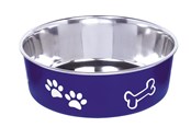 Honden - Nobby Rustfi skål FUSION skridsikker 1800 ml Blå - L73832