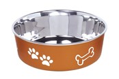Honden - Nobby Rustfi skål FUSION skridsikker 1800 ml Brun - L73831