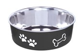 Honden - Nobby Rustfi skål FUSION skridsikker 1800 ml Sort - L73858