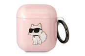 Mobiel - Overige accessoires - Karl Lagerfeld KLA2HNCHTCP Airpods 1/2 cover pink/pink Ikonik Choupette - 3666339088071