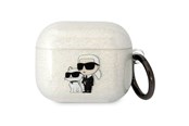 Mobiel - Overige accessoires - Karl Lagerfeld KLA3HNKCTGT Airpods 3 cover transparent Gliter Karl&Choupette - 3666339088125