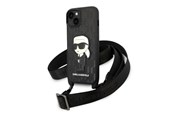 Mobiel - Covers & Cases - Karl Lagerfeld KLHCP14SSTKMK iPhone 14 6.1" black/black hardcase Monogram Ikonik Patch - 3666339098650