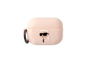 Mobiel - Covers & Cases - Karl Lagerfeld KLAP2RUNIKP AirPods Pro 2 cover pink/pink Silicone Karl Head 3D - 3666339099251