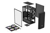 Case - Natec Fury SHOBO SH8F ARGB - Case - Tower - Zwart - NFO-2402