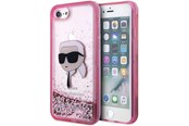 Mobiel - Covers & Cases - Karl Lagerfeld KLHCI8LNKHCP iPhone 7/8/ SE 2020/2022 pink/pink hardcase Glitter Karl Head - 3666339118877