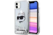 Mobiel - Covers & Cases - Karl Lagerfeld KLHCN61LNCHCS iPhone 11/ XR silver/silver hardcase Glitter Choupette Head - 3666339118952