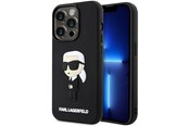 Mobiel - Covers & Cases - Karl Lagerfeld KLHCP14L3DRKINK iPhone 14 Pro 6.1" black/black hardcase Rubber Ikonik 3D - 3666339122645